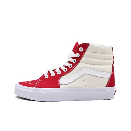 Vans SK8 High Скейтборд Кроссовки Унисекс Белый Красный