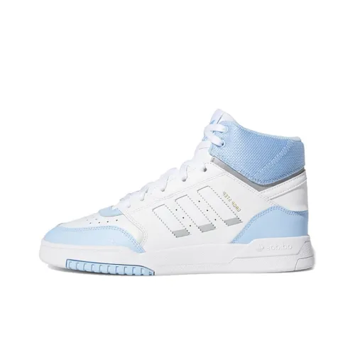 Adidas Originals Slip Resistant Abrasion Resistant Легкий Высокий Топ Скейтборд Кроссовки Женские Сине-белый