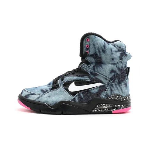 Nike Air Command FORCE Покрытие Slip-resistant Баланс Легкий Высокий Топ Скейтборд Кроссовки Мужские Синий Черный
