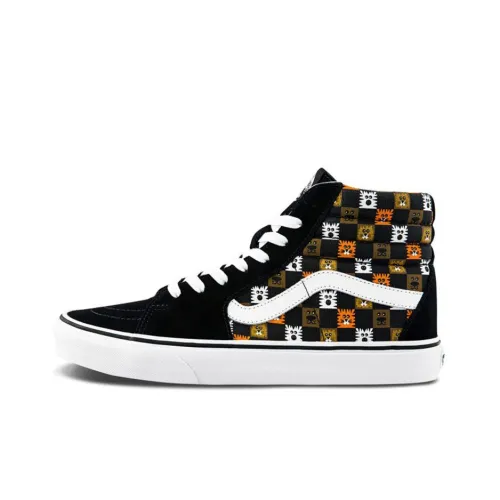 VANS SK8 Slip-Resistant Abrasion-Resistant Легкие Высокие Кроссовки для Скейтбординга Унисекс Черные Коричневые