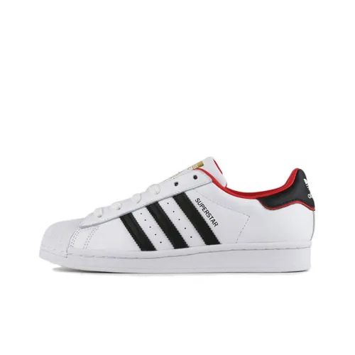 Adidas Originals SUPERSTAR Low Топ Скейтборд Кроссовки Унисекс Белый Красный Черный Ласточкин хвост