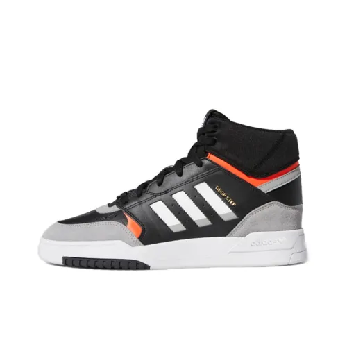 Adidas Originals Drop Step Slip-Resistant Abrasion-Resistant High Top Skateboard Shoes Unisex Black Orange Adidas Originals Drop Step Slip-Resistant Abrasion-Resistant Высокие Кроссовки для Скейтбординга Унисекс Черный Оранжевый