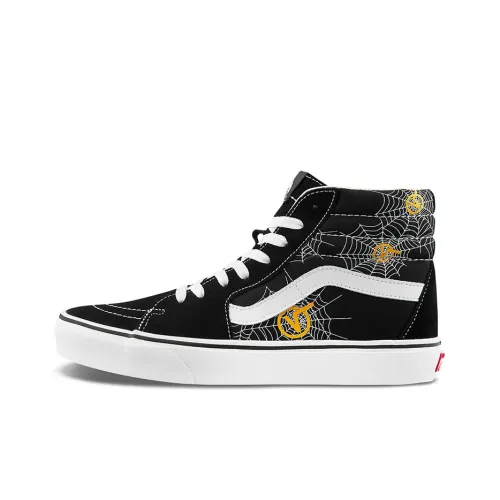 VANS SK8 High Топ Скейтборд Кроссовки Унисекс Черный Белый Желтый