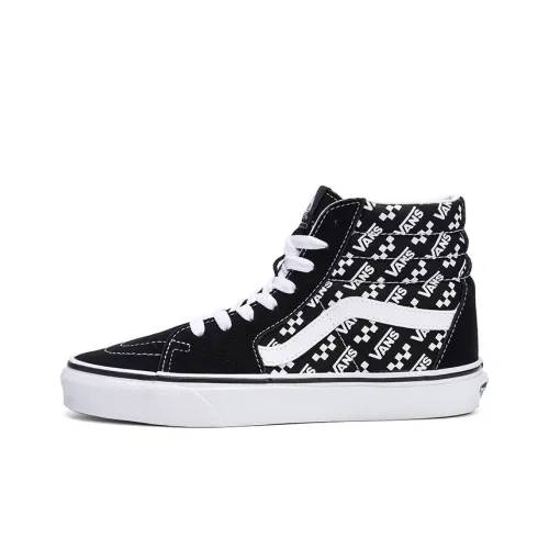 VANS SK8 Логотип Repeat Высокие Кроссовки для скейтбординга Унисекс Черный Белый