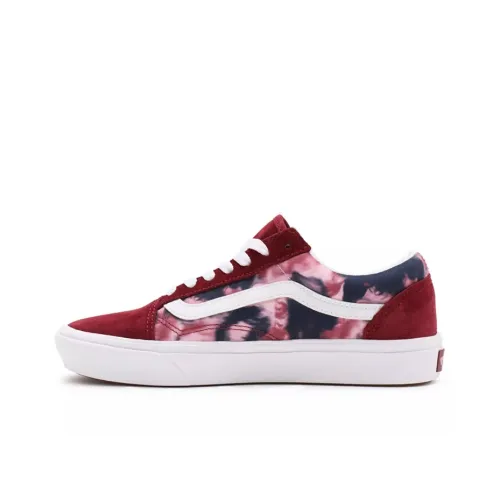 Vans Grunge Wash ComfyCush Old Skool Дышащий и Легкий Низкий Топ Скейтборд Кроссовки Унисекс Красный