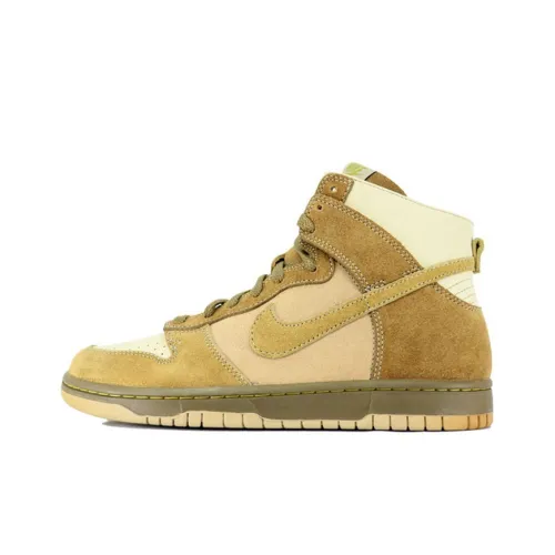 Nike Dunk High Нет Подкладка Пшеница Нескользящие Легкие Скейтборд Кроссовки Мужские Пшеница