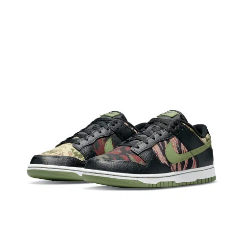 NIKE Dunk SE 'Черный MULTI CAMO' Низкие кроссовки для скейтбординга Мужские Камуфляж Черный