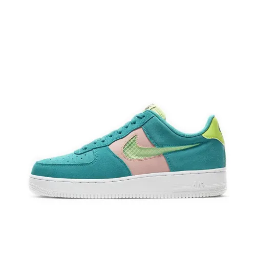 Nike Air FORCE 1 07 Lv8 Покрытие Низкие Кроссовки для скейтбординга Мужские Розовые Зеленые
