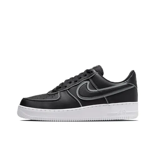 Nike Air Force 1 Slip Resistant Abrasion Resistant Низкий Топ Скейтбординг Кроссовки Мужские Черный Белый