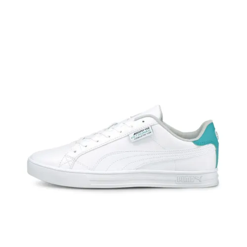 PUMA Smash Vulc Износостойкий и Легкий Низкий Топ Кроссовки для скейтбординга Мужские Белые Зеленые