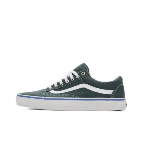Vans Old Skool Aguilones Verdes Cierto Blancas Низкие Кроссовки для скейтбординга Унисекс Водорослево-зеленый