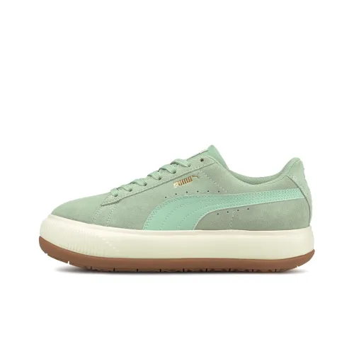 PUMA Suede Series Mayu Low Топ Кроссовки для скейтбординга Женские Ледяной Зеленый