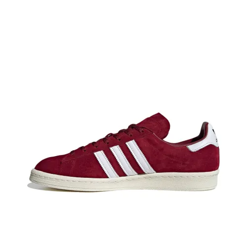 Adidas Originals Campus 80S Slip-Resistant Low Top Скейтборд Кроссовки Унисекс Красный Белый