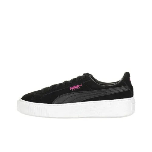 PUMA Suede Platform Jr Balanced Легкий Низкий Топ Скейтборд Кроссовки Женские Черные