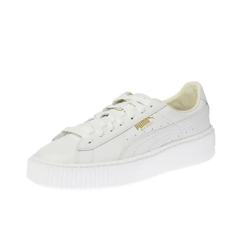 FENTY BEAUTY X PUMA Basket Platform Core Устойчивые к истиранию Низкие Кроссовки для скейтбординга Женские Белые