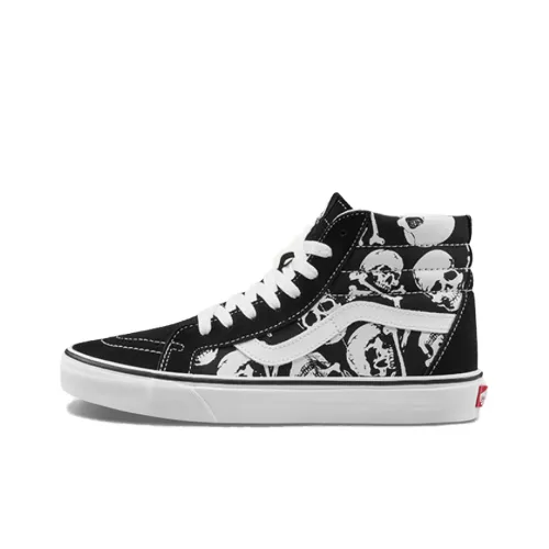 VANS SK8 Skulls High Топ Скейтборд Кроссовки Унисекс Черный Белый 2018