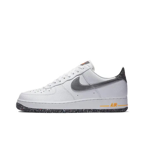 Nike Air FORCE 1 Thermal Coating Низкие Кроссовки для Скейтбординга Мужские Белые Серебряные