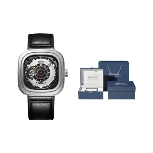 BEXEI Механический механизм натуральная кожа ремень часы для мужчин череп циферблат 9095 YKBM