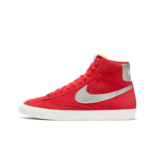 Nike Blazer Винтажный Красный Замша Нескользящий Легкий MID Топ Скейтборд Кроссовки Унисекс Красный