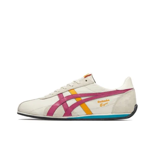 Onitsuka Tiger Runspark Slip-Resistant Низкие Кроссовки для Скейтбординга Унисекс Белый Желтый