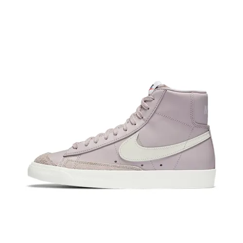 Nike Blazer 77 Покрытие Slip-Resistant и Abrasion-Resistant MID Топ Скейтборд Кроссовки Женские Светло-фиолетовый