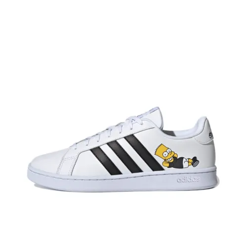 Adidas Neo GRAND COURT Slip-resistant Low Top Скейтборд Кроссовки Мужские Белый Черный