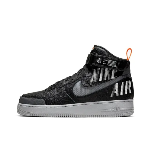 Nike Air FORCE 1 Branding Balanced Легкий Высокий Топ Скейтбординг Кроссовки Унисекс Черный Белый