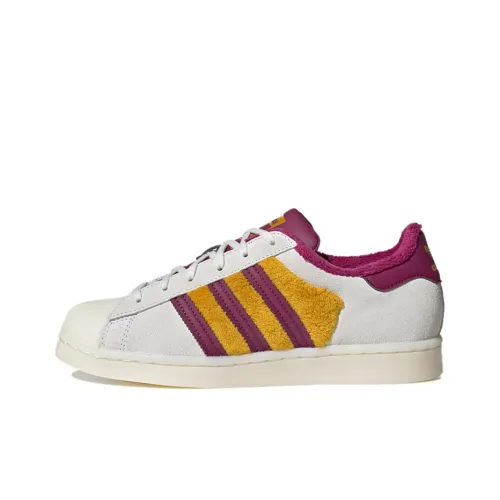 Adidas Originals Superstar Устойчивые к истиранию низкие скейтборд-кроссовки Женские Белый Красный Желтый