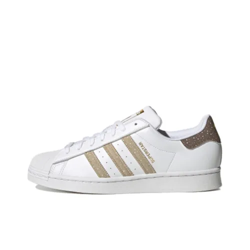 Adidas Originals SUPERSTAR LOW Топ Скейтборд Кроссовки Унисекс Белый Красный Золотой