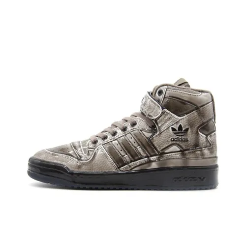 JEREMY SCOTT x Adidas Originals FORUM Высокие Кроссовки для скейтбординга Унисекс Темно-коричневый