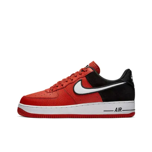 Nike Air Force 1 07 Air Force 1 Anti-Slip Легкий Низкий Топ Скейтбординг Кроссовки Унисекс Черный Красный