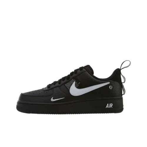 Nike Air FORCE 1 07 LV8 Utility Черный Низкий Топ Скейтборд Кроссовки Мужские Черные Выпуск 2018