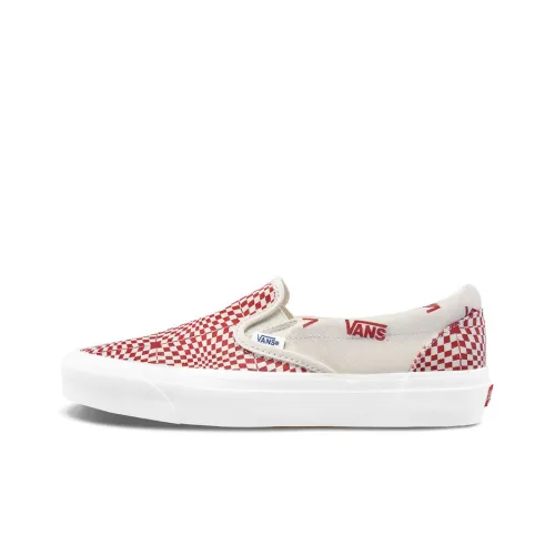 Vans Slip On Series OG Classic L Low Топ Скейтборд Кроссовки Unisex Красный Белый