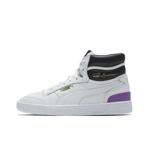 PUMA Ralph Sampson MID High Топ Скейтборд Кроссовки Унисекс Белый Фиолетовый