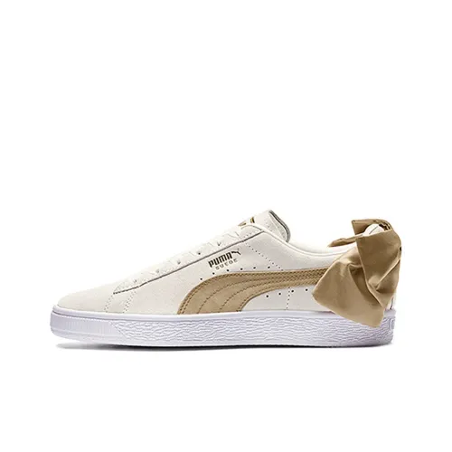 PUMA Suede Series Арочный Varsity Low Топ Кроссовки для скейтбординга Женские Золотой Пудра