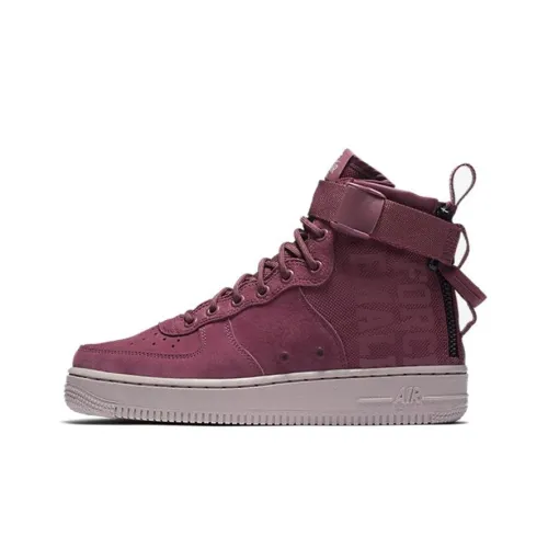Nike Air Force 1 MID Топ Скейтборд Кроссовки Женские Бордовый