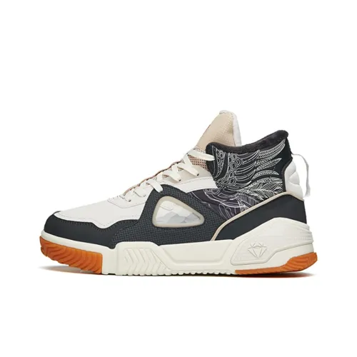 ANTA Термический Устойчивый к скольжению и Износостойкий Покрытие Высокие Кроссовки для скейтбординга Мужские Белые Серые