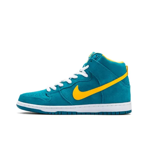 Nike Dunk SB High Top Скейтборд Кроссовки Мужские Синие Желтые
