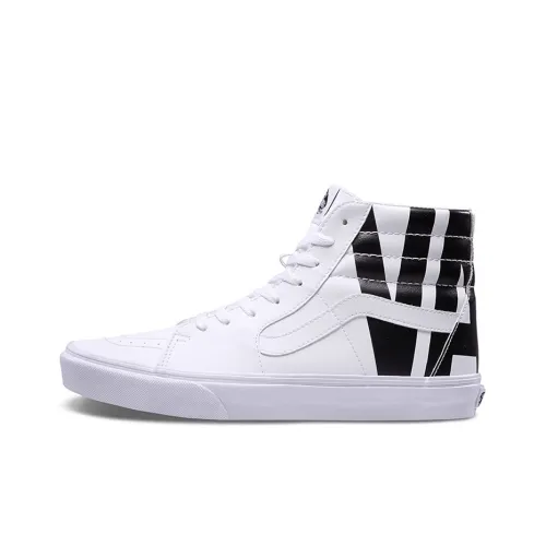 Vans SK8 Slip-resistant Abrasion-resistant Breathable High-Top Skateboarding Shoes Unisex Black White Вансы SK8 противоскользящие устойчивые к истиранию дышащие высокие кроссовки для скейтбординга унисекс черный белый