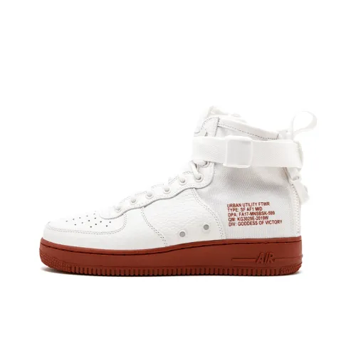 Nike Air FORCE 1 Сливочный MARS Камень Покрытие Slip-Resistant MID Топ Скейтбординг Кроссовки Мужские Белые