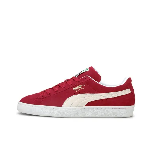 PUMA Suede Series Classic XXI Low Топ Скейтборд Кроссовки Унисекс Бордовый