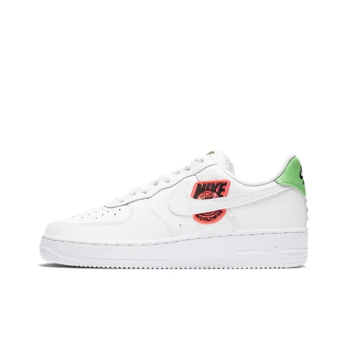 Nike Air FORCE 1 07 SE Worldwide Покрытие Slip-resistant Низкий топ Скейтбординг Кроссовки Женские Белый Зеленый Оранжевый