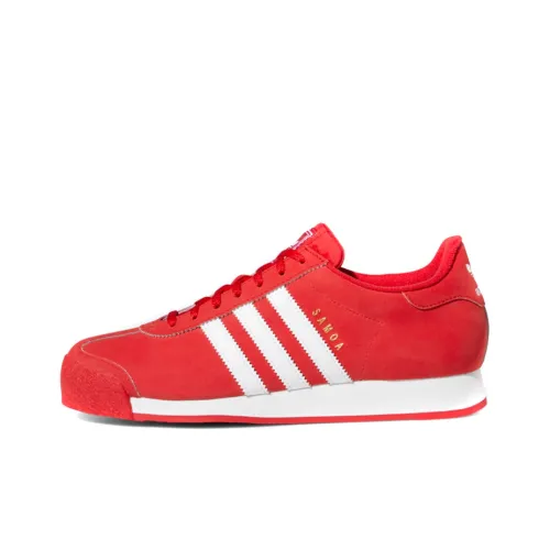 Adidas Originals Samoa Slip-resistant Low Top Скейтборд Кроссовки Мужские Белый Красный
