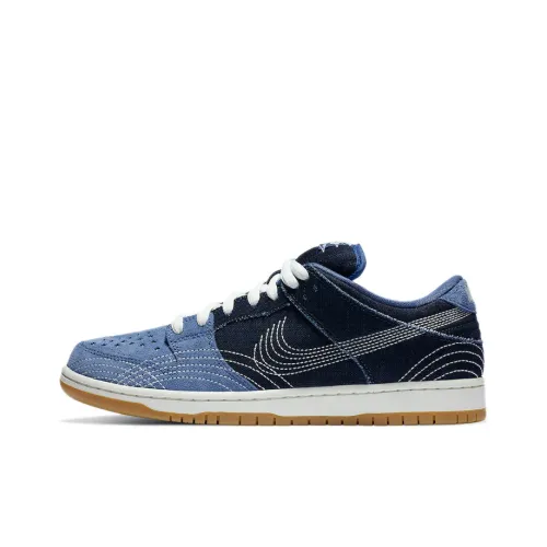 Nike Dunk SB Pro Prm Sashiko Low Скейтборд Кроссовки Унисекс Синий Черный