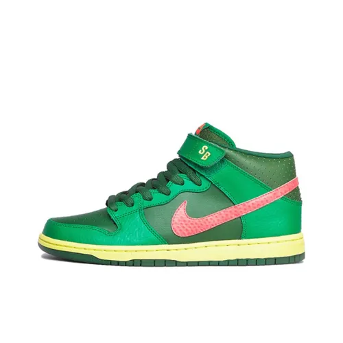 Nike Dunk SB Арбузный MID Топ Скейтборд Кроссовки Мужской Зеленый