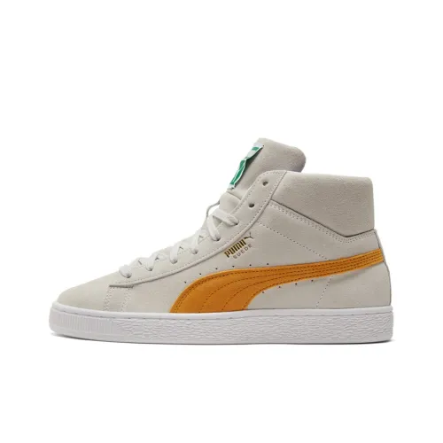 PUMA Suede Series MID XXI MID Топ Скейтборд Кроссовки Унисекс Камень Желтый