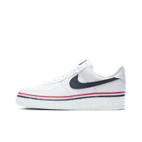 Nike Air Force 1 Slip-Resistant Low Top Скейтборд Кроссовки Унисекс Белый Красный Синий