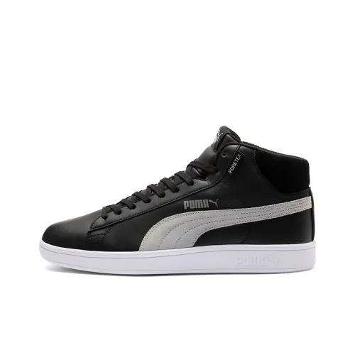 PUMA Smash v2 MID PureTe MID Топ Скейтборд Кроссовки Мужские Черный Белый