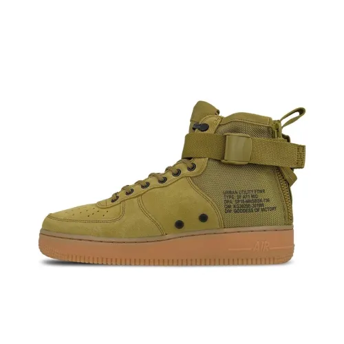 Nike Air FORCE 1 Non Slip Легкий MID Топ Скейтбординг Кроссовки Мужские Коричневые