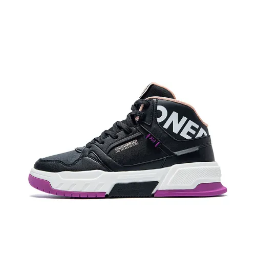 361° QU!KFOAM MID Топ Скейтборд Кроссовки Женские Черный Фиолетовый